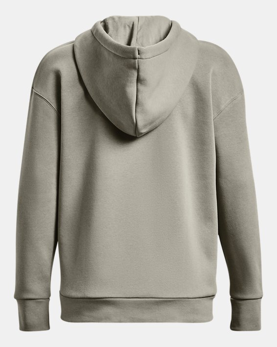 Women's UA Essential Fleece Full-Zip in Green image number 5